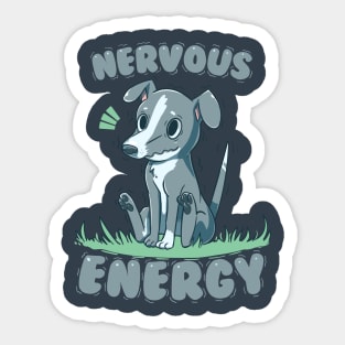 Nervous Energy Greyhound Sticker